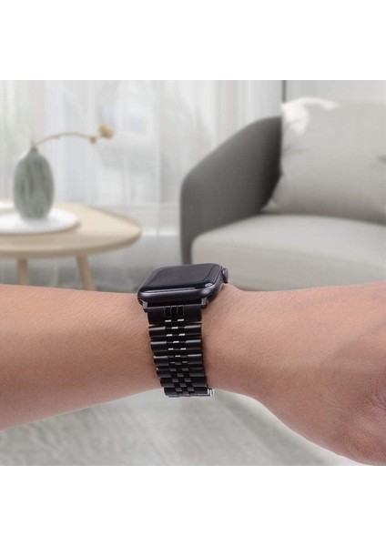 Apple Watch Uyumlu Seri 2 3 4 5 6 7 8 Se Ultra Uyumlu 42 44 45 49MM Paslanmaz Çelik Rolex Tasarım Kordon fırsatları