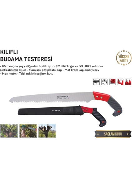 KP-2402 Kılıflı Testere Ağaç Budama Ahşap Kesme