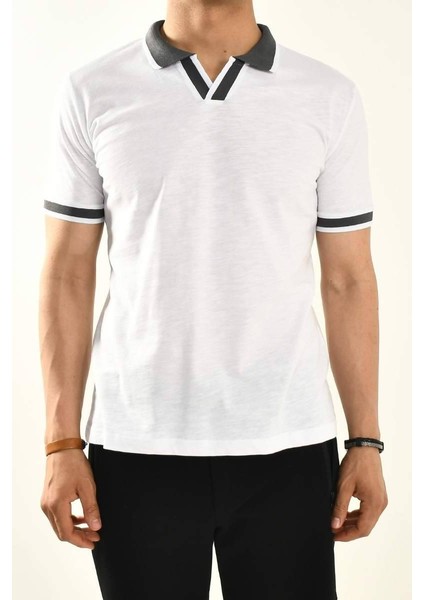 Beyaz Polo Yaka T-Shirt 12729 fiyatları