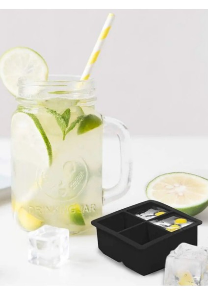 4 Bölmeli Silikon Buz Kalıbı Fda Onaylı Bpa Içermez