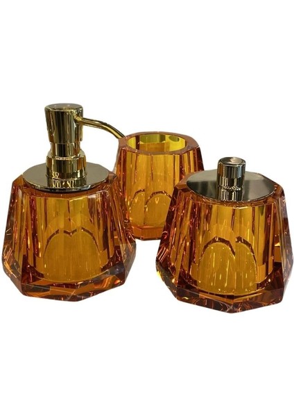 Kristal Sıvı Sabunluk Oranj Renk 148X120X120 mm fiyatları