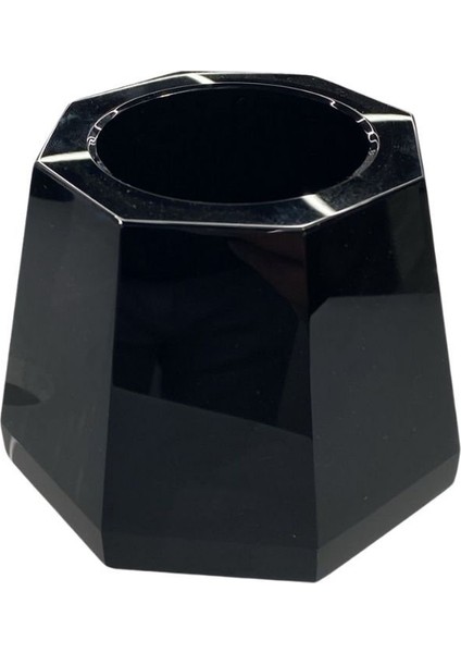 Kristal Diş Fırçalığı Siyah Renk 88X120X120 mm