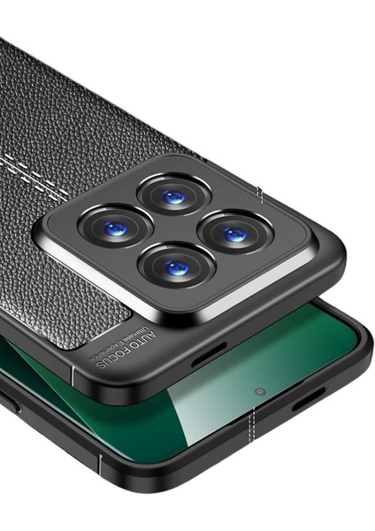 Xiaomi 14 Pro Deri Desenli Silikon Kılıf - Extra Darbe Emici Kamera Korumalı Kapak modelleri