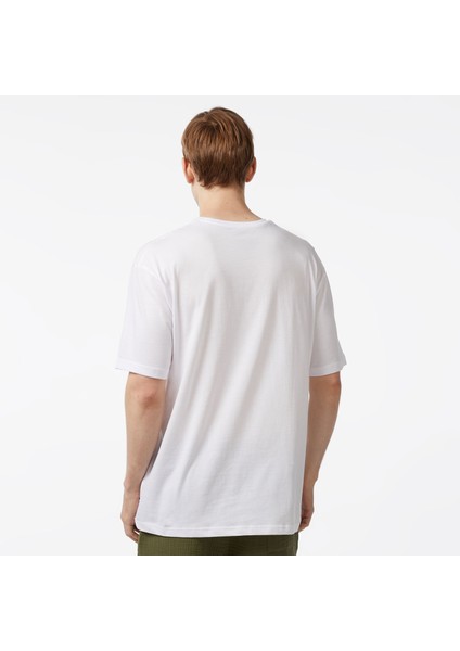 Erkek Beyaz Oversize T-Shirt VE45508T.1BW