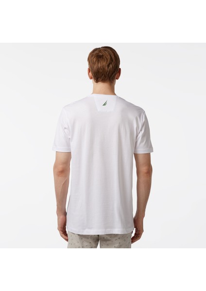 Nautıca Erkek Beyaz Standart Fıt Kısa Kollu T-Shırt V45205T.1BW fiyatları