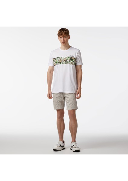 Nautıca Erkek Beyaz Standart Fıt Kısa Kollu T-Shırt V45205T.1BW modelleri