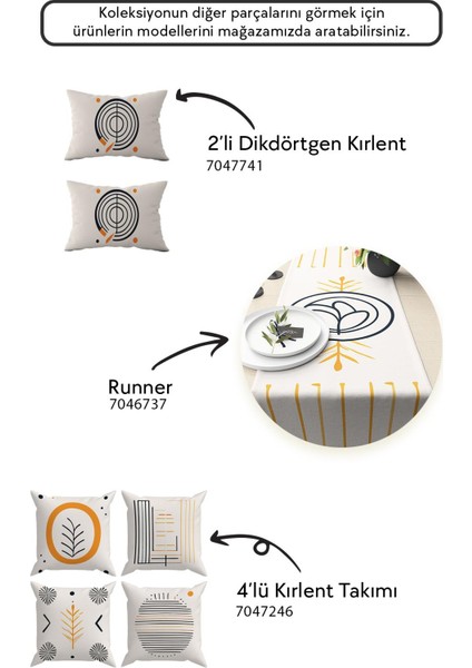 Çift Taraflı Dikdörtgen Kırlent Kılıf 2’li KL25 modelleri