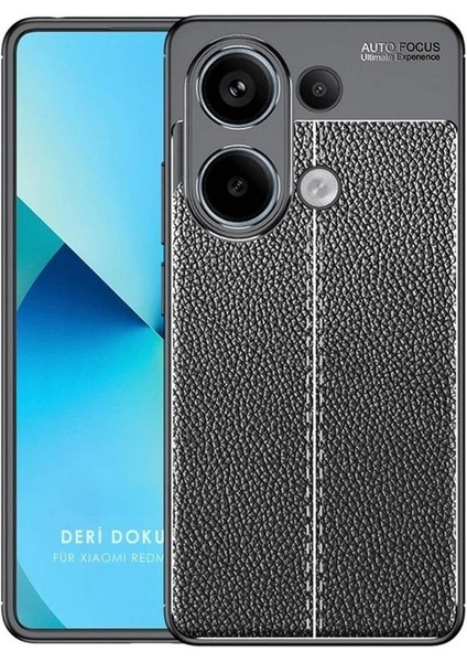 Poco M6 Pro Deri Desenli Silikon Kılıf - Ultra Darbe Emici Kamera Korumalı Kapak