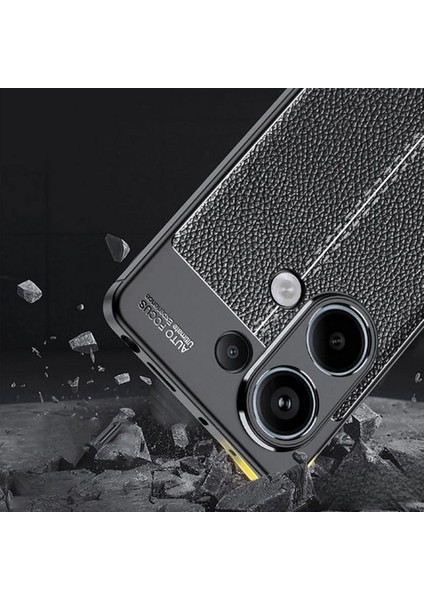 Poco M6 Pro Deri Desenli Silikon Kılıf - Ultra Darbe Emici Kamera Korumalı Kapak fiyatları