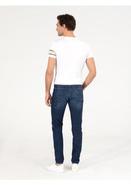Erkek Koyu Mavi Slim Fit Jean Pantolon 50268163-DN0023