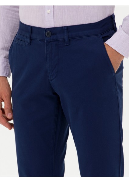 Erkek Lacivert Slim Fit Kanvas Pantolon 50267461-VR033