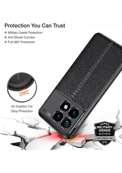 Poco X6 Pro Deri Desenli Silikon Kılıf - Ultra Darbe Emici Kamera Korumalı Kapak modelleri