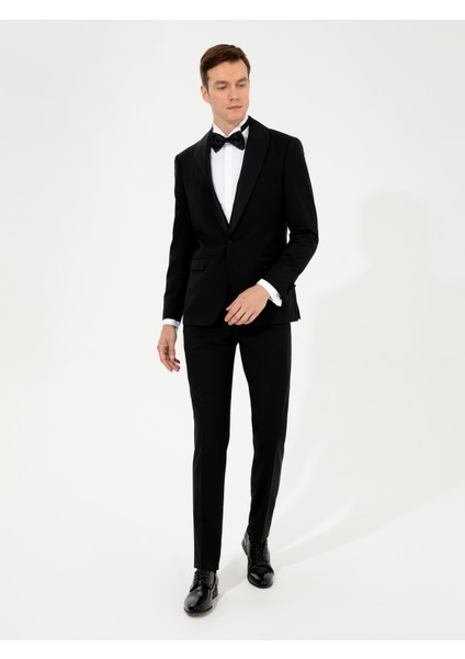 Erkek Siyah Slim Fit Smokin Damatlık 50250820-VR046