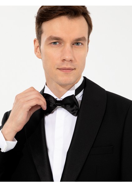 Erkek Siyah Slim Fit Smokin Damatlık 50250820-VR046 fiyatları