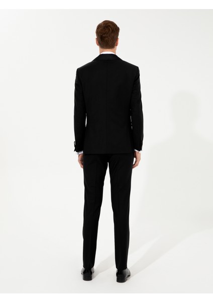 Erkek Siyah Slim Fit Smokin Damatlık 50250820-VR046 fırsatları