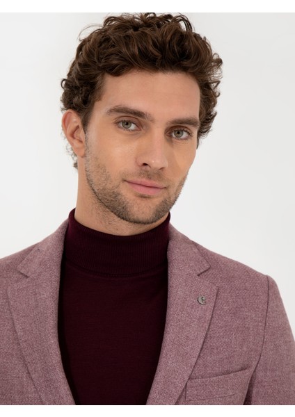 Erkek Gül Kurusu Slim Fit Ceket 50260594-VR026