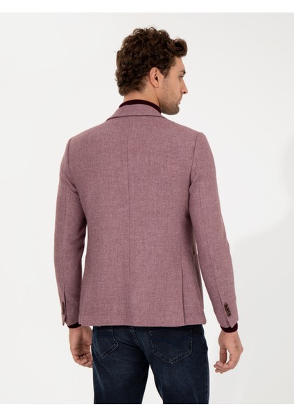 Erkek Gül Kurusu Slim Fit Ceket 50260594-VR026