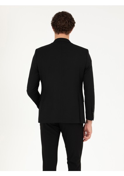 Erkek Siyah Slim Fit Yün Karışımlı Ceket 50264771-VR046 modelleri