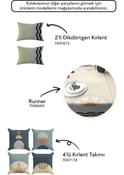 Çift Taraflı Dikdörtgen Kırlent Kılıf 2’li KL18 modelleri