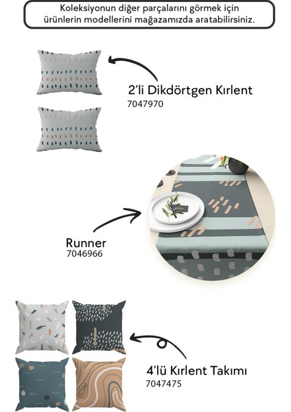 Çift Taraflı Dikdörtgen Kırlent Kılıf 2’li KL48 modelleri