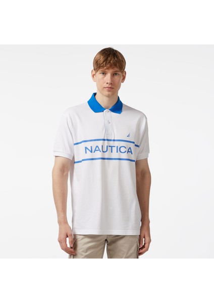 Nautıca Erkek Beyaz Classıc Fıt Kısa Kollu Polo KE45504T.1BW