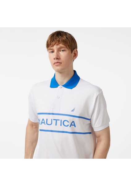 Nautıca Erkek Beyaz Classıc Fıt Kısa Kollu Polo KE45504T.1BW fırsatları