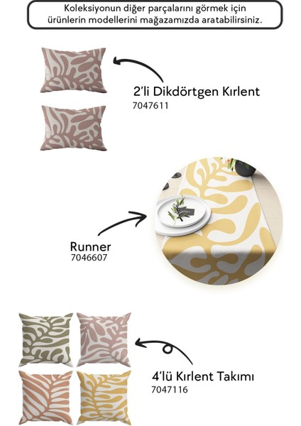 Çift Taraflı Dikdörtgen Kırlent Kılıf 2’li KL12 modelleri