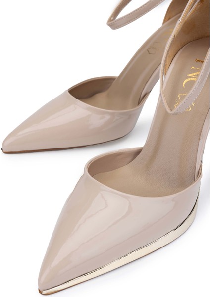 Kadın Deri Bej Topuklu Ayakkabı 1037 5531 Bn Sndlt Y24 Bej Rgn modelleri