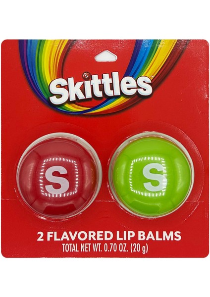 Skittles Lip Balm Dudak Balsamı Çeşit Paketi 2 Adet