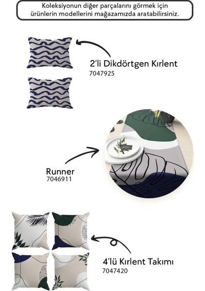 Çift Taraflı Dikdörtgen Kırlent Kılıf 2’li KL43 modelleri