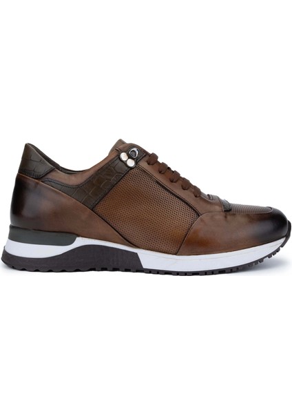 Erkek Deri Kahverengi Sneakers & Spor Ayakkabı 693 1480 Erk Ayk SK19-20 Kahve Dr/kahve Crc