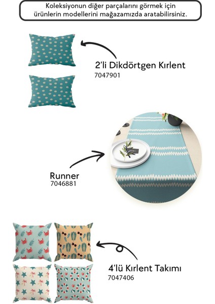 Çift Taraflı Dikdörtgen Kırlent Kılıf 2’li KL41 modelleri