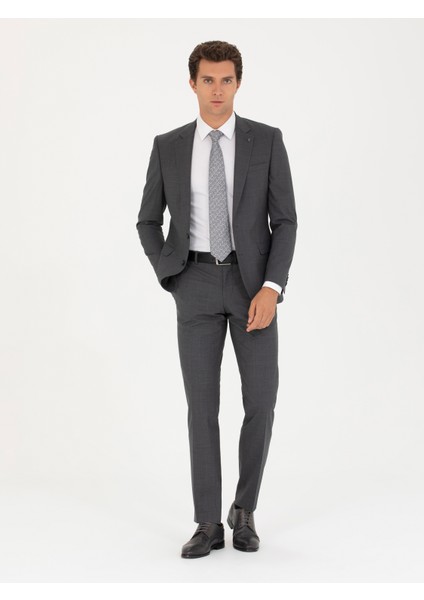 Erkek Füme Slim Fit Kumaş Pantolon 50267708-VR058