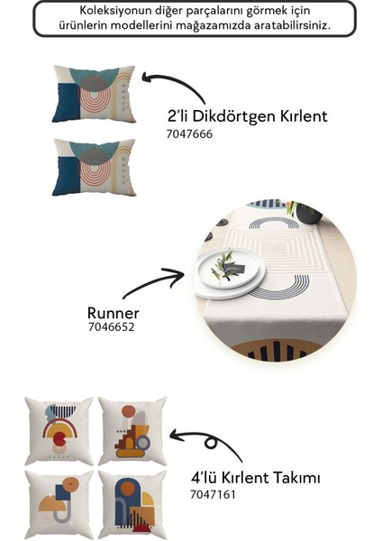 Çift Taraflı Dikdörtgen Kırlent Kılıf 2’li KL17 modelleri