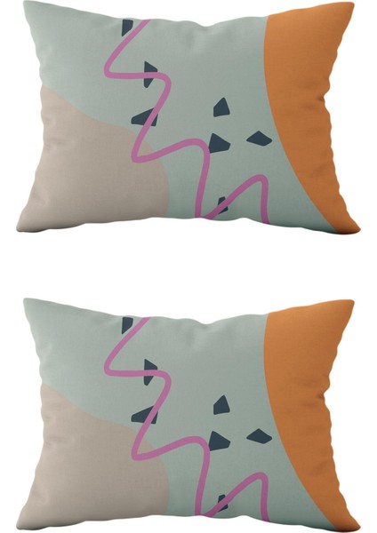 Çift Taraflı Dikdörtgen Kırlent Kılıf 2’li KL19