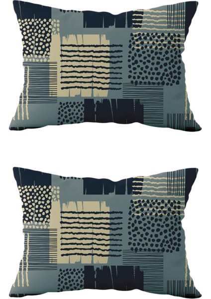 Çift Taraflı Dikdörtgen Kırlent Kılıf 2'li DS107