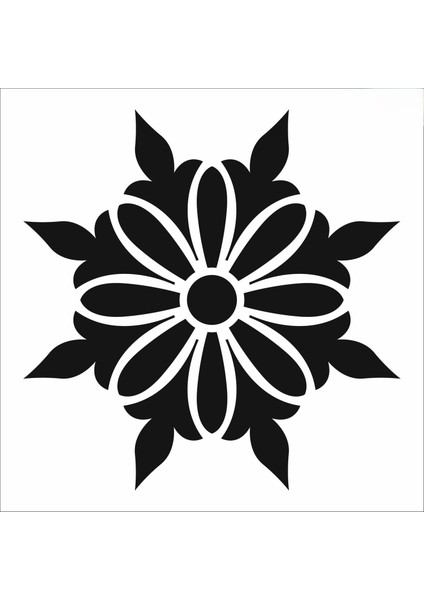 Stencil Sarayi Boyama Şablon Damask Çini Mandala - 8603
