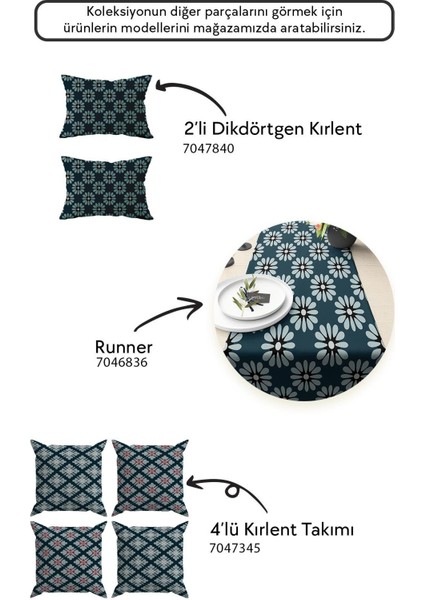 Çift Taraflı Dikdörtgen Kırlent Kılıf 2’li KL35 modelleri