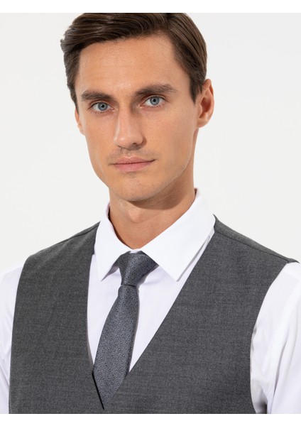 Erkek Gri Slim Fit Yelek 50257927-VR024 fiyatları