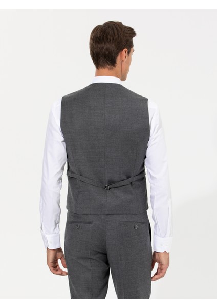 Erkek Gri Slim Fit Yelek 50257927-VR024 indirimleri