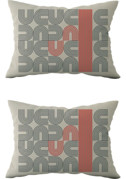 Çift Taraflı Dikdörtgen Kırlent Kılıf 2'li DS90