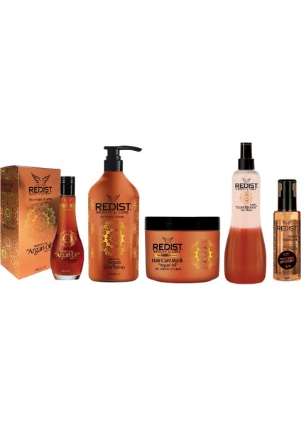 Argan Yağı Destekli Set 5'li | Sağlıklı ve Parlak Saçlara Özel