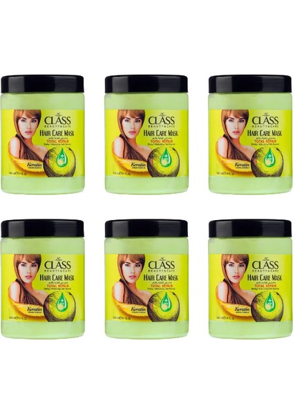 Keratinli Saç Bakım Maskesi 1000 Ml 6 Adet Eko Paket