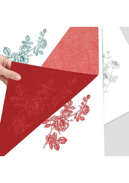 Roco Paper Karbon Grafit Transfer Kağıdı Kırmızı - 21*31 cm - 5'li
