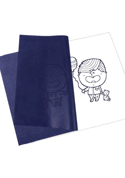 Roco Paper Karbon Grafit Transfer Kağıdı Mavi - 30*42 cm - 100'LÜ