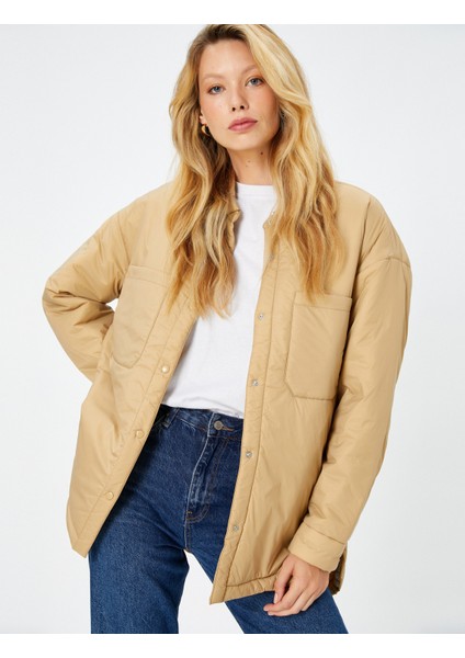 Mevsimlik Mont Cep Detaylı Gömlek Yaka Çıtçıt Düğmeli fiyatları