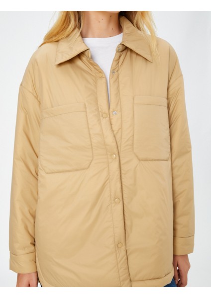 Mevsimlik Mont Cep Detaylı Gömlek Yaka Çıtçıt Düğmeli indirimleri