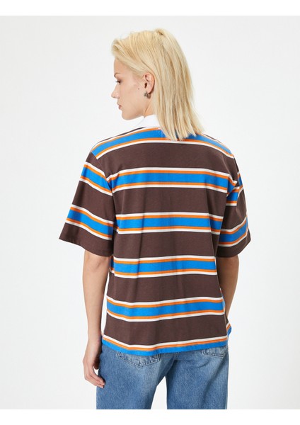 Polo Yaka Rugby T-Shirt Kısa Kollu Pamuklu fırsatları