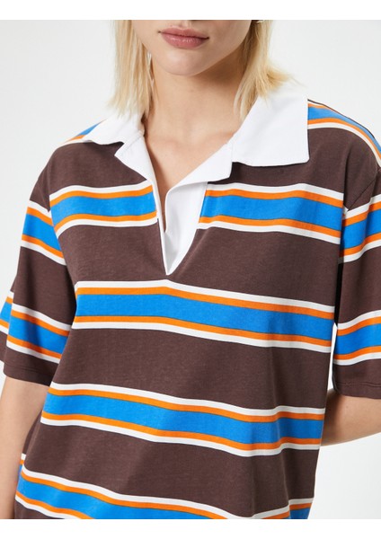 Polo Yaka Rugby T-Shirt Kısa Kollu Pamuklu indirimleri