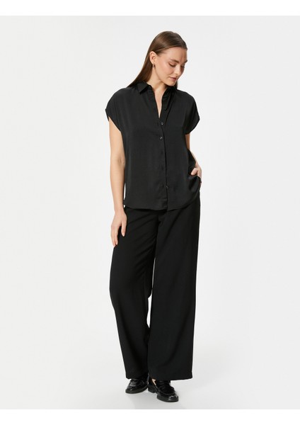 Kısa Kollu Gömlek Relax Fit Klasik Yaka Düğmeli fiyatları